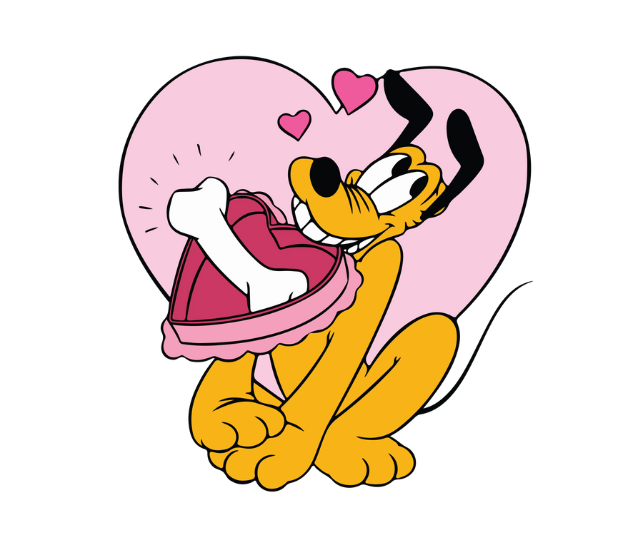 Disney Pluto Valentine's Day Design | DTF Dallas