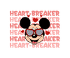 Heart Breaker Mickey Mouse Valentine's Day Design - DTF Ready To Press