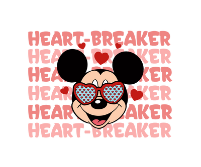 Heart Breaker Mickey Mouse Valentine's Day | DTF Dallas - DTF Dallas 