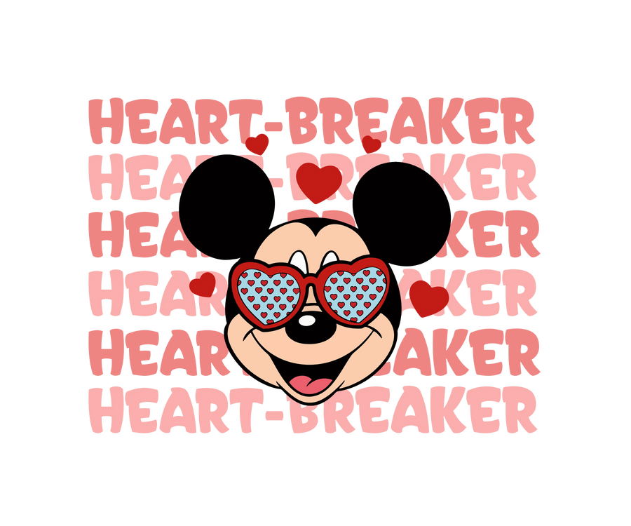 Heart Breaker Mickey Mouse Valentine's Day | DTF Dallas