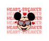 Heart Breaker Mickey Mouse Valentine's Day Design - DTF Ready To Press