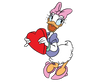 Disney Daisy Duck Valentine's Day Design - DTF Ready To Press