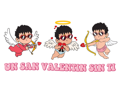 Un San Valentine Sin Ti Design - DTF Ready To Press - DTF Dallas 