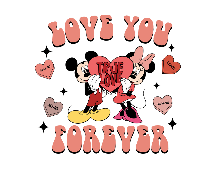 Love You Forever Mickey Mouse Valentine's | DTF Dallas