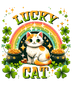 Cute Lucky Cat St. Patrick's Day Design | DTF Dallas