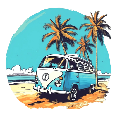 Retro Beach Trip Design - DTF Ready To Press - DTF Dallas 