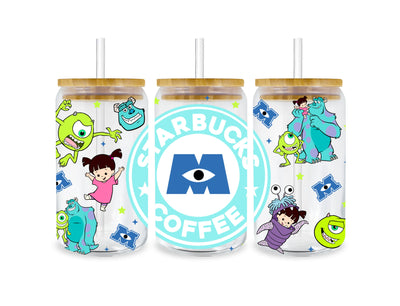 Monsters, Inc. Glass Cup Wrap V1 | DTF Dallas - DTF Dallas 