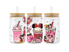 16 oz Libbey Cup - Valentine's Hug Love Kiss | DTF Dallas