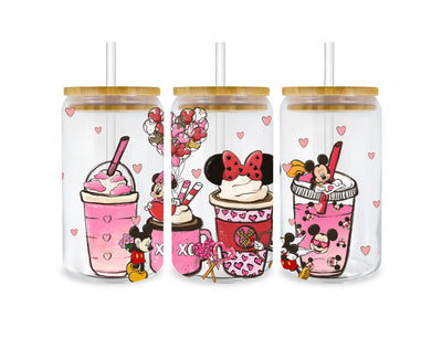 16 oz Libbey Cup - Valentine's Hug Love Kiss | DTF Dallas - DTF Dallas 