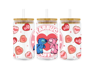Lilo and Stitch XOXO Kiss Be Mine Starbucks | DTF Dallas - DTF Dallas 