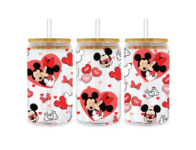 Valentine's Day Hug Love Kiss Glass Wrap Design | DTF Dallas - DTF Dallas 
