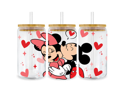 UV DTF 16 oz Libbey Cup Wrap - Disney Love | DTF Dallas - DTF Dallas 