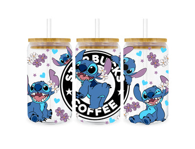 UV DTF 16 oz Libbey Glass Cup Wrap Disney | DTF Dallas - DTF Dallas 