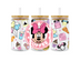 UV DTF 16 Oz Libbey Glass Cup Wrap -  Disney Minnie Mouse Starbucks