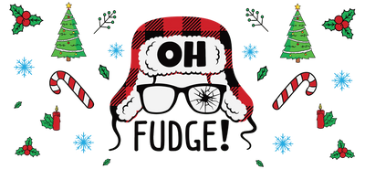 A Christmas Story - Oh Fudge Glass Cup Wrap | DTF Dallas - DTF Dallas 