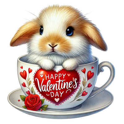 Valentine's Day Bunny Lover Design | DTF Dallas - DTF Dallas 