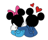 Disney Mickey And Minnie Valentine's Day Design - DTF Ready To Press