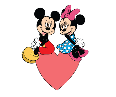 Mickey and Minnie Valentine's Day Design | DTF Dallas - DTF Dallas 