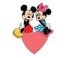 Mickey And Minnie Valentine's Day Design - DTF Ready To Press
