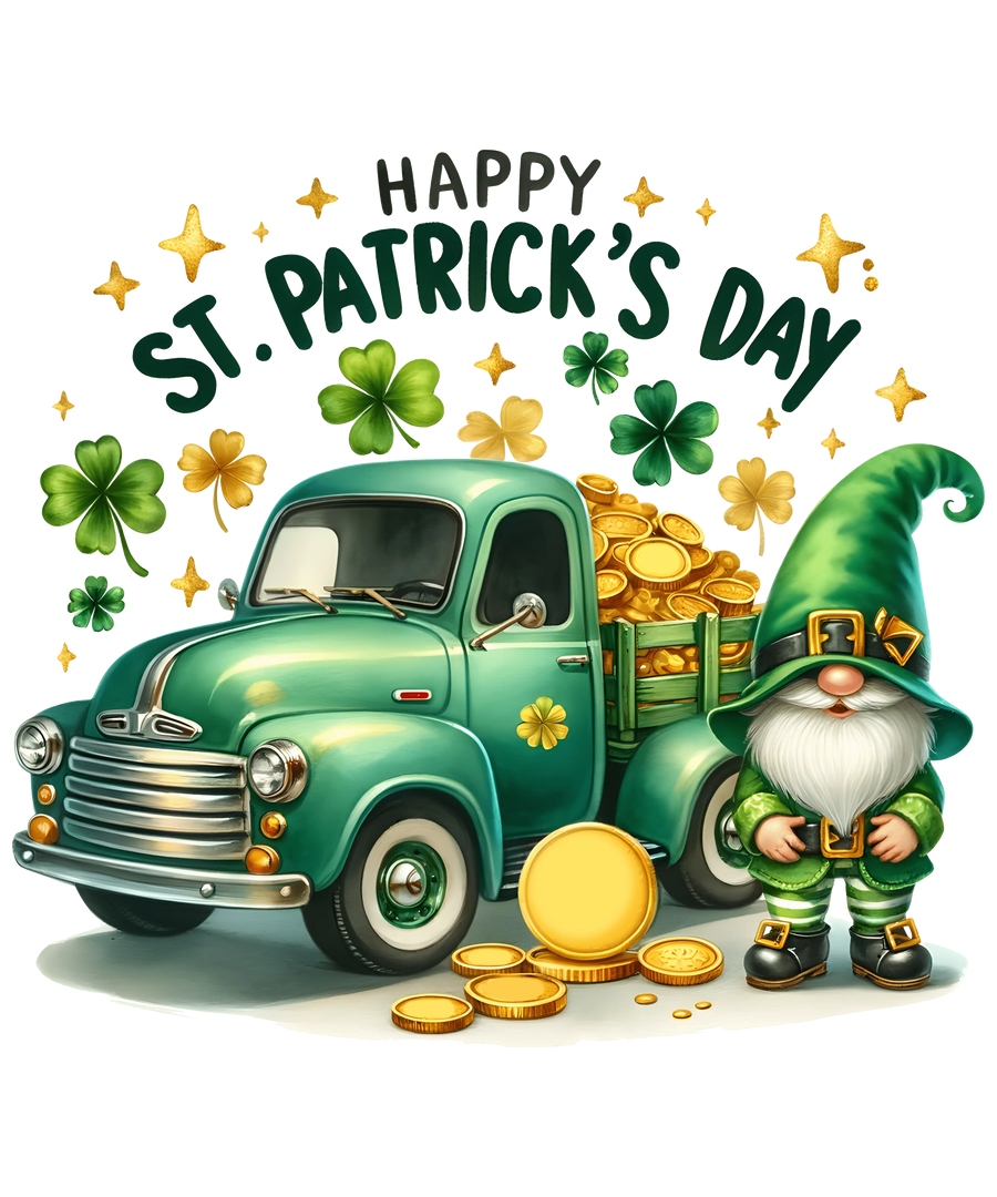 Happy St. Patrick's Day Cool Gnome Design | DTF Dallas