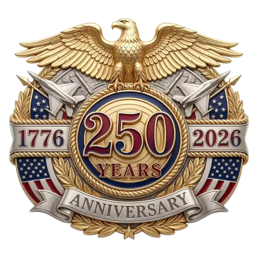 250 Years Anniversary USA Eagle Badge Design - DTF Ready To Press