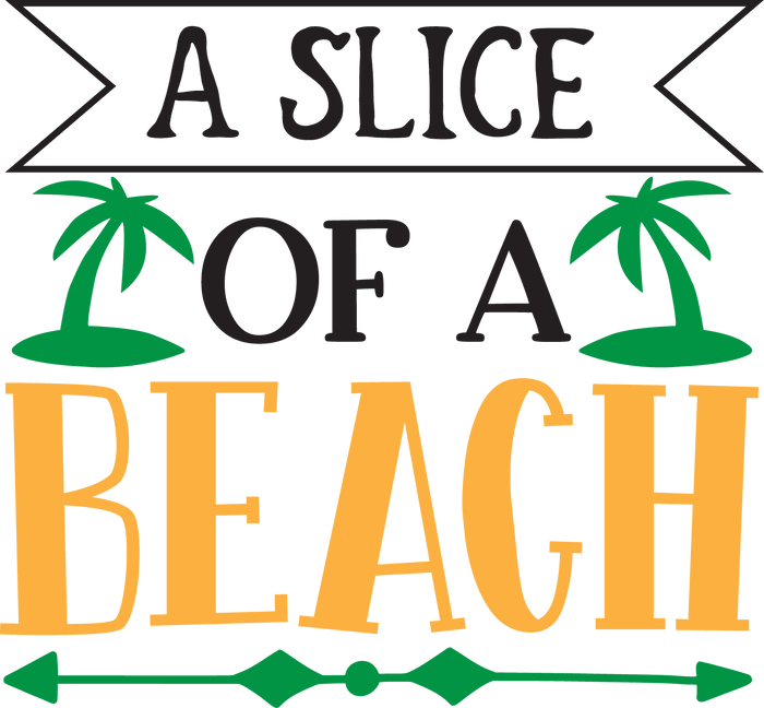 A Slice Of A Beach Design pressed on a garment