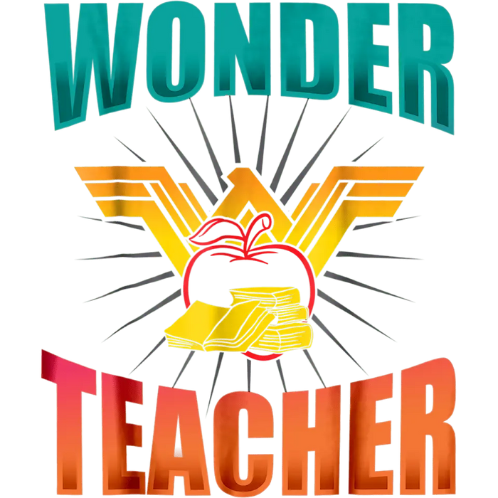 Wonder Teacher Design pressed on a garment