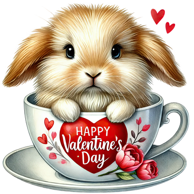 Bunny Coffee Cup Design | DTF Dallas - DTF Dallas 