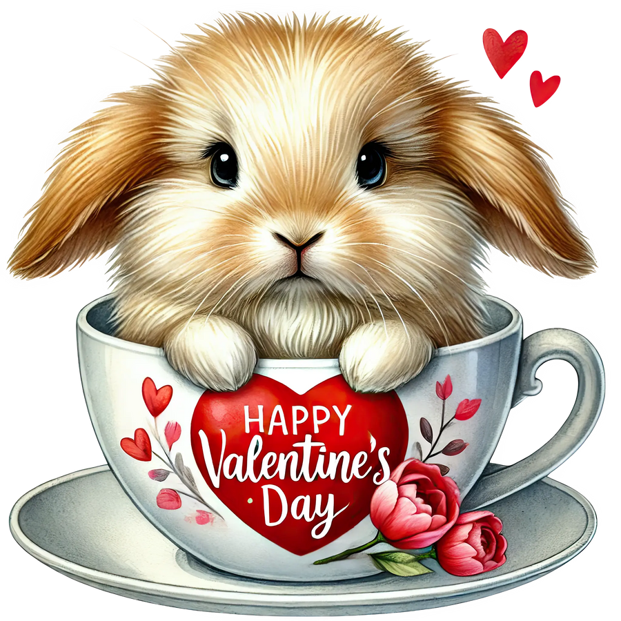 Bunny Coffee Cup Design | DTF Dallas