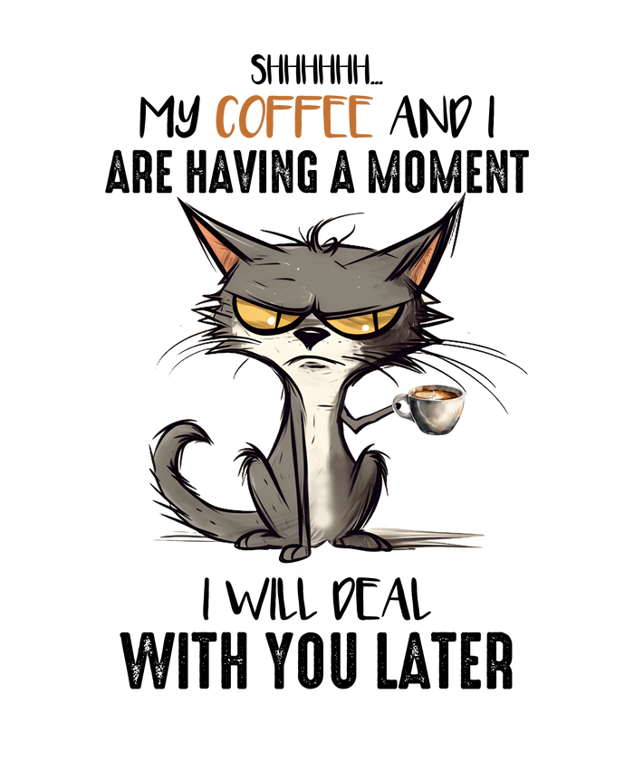 Funny Coffee Lover Design pressed on a garment