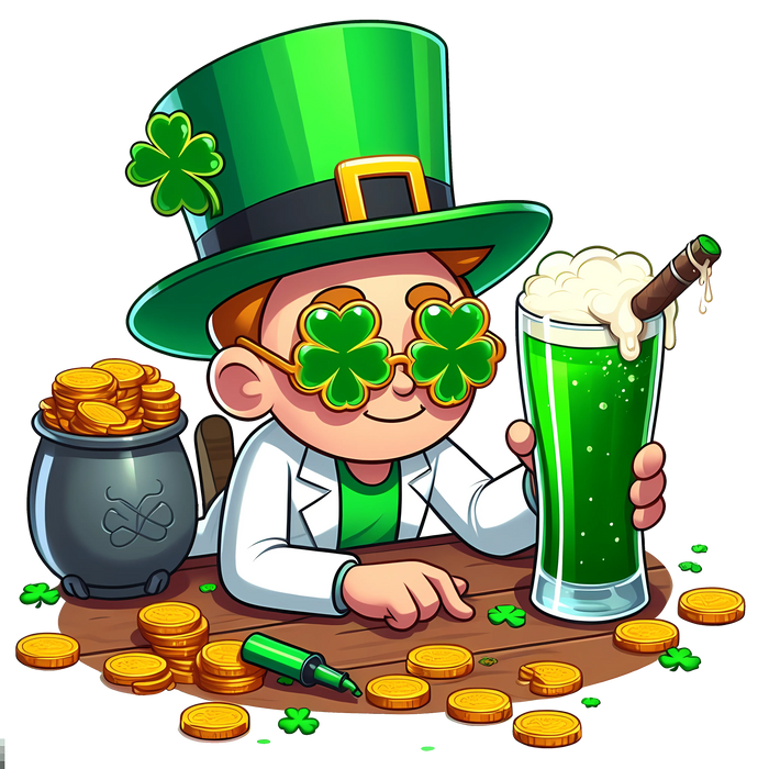Morty Smith Beer Lover Saint Patrick's Design pressed on a garment