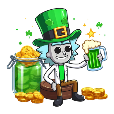 Rick Drinking Beer St Patrick's Day Design | DTF Dallas - DTF Dallas 