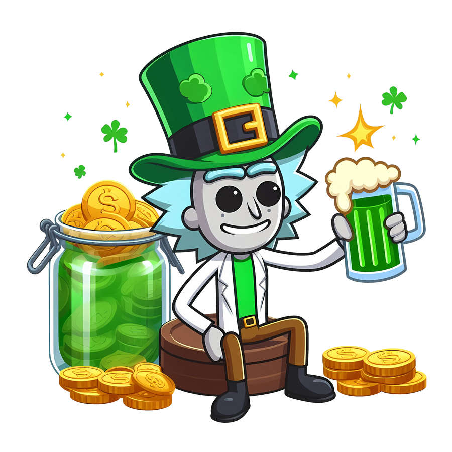 Rick Drinking Beer St Patrick's Day Design | DTF Dallas