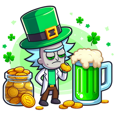 Rick and Beer Drinking Saint Patrick Day Design | DTF Dallas - DTF Dallas 
