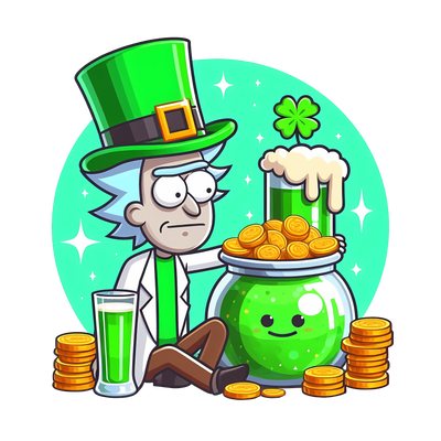 Rick St Patrick's Day Clover Design - DTF Ready To Press - DTF Dallas 