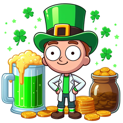 Morty Saint Patrick's Design - DTF Ready To Press - DTF Dallas 