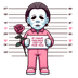 Halloween Michael Myers If I Feelings They'de For You Valentine's Day Design - DTF Ready To Press