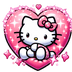 Hello Kitty Hug Me Valentine's Day Design - DTF Ready To Press