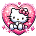 Hello Kitty Hug Me Valentine's Day Design - DTF Ready To Press