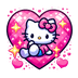 Hello Kitty Kiss Me Valentine's Day Design | DTF Dallas