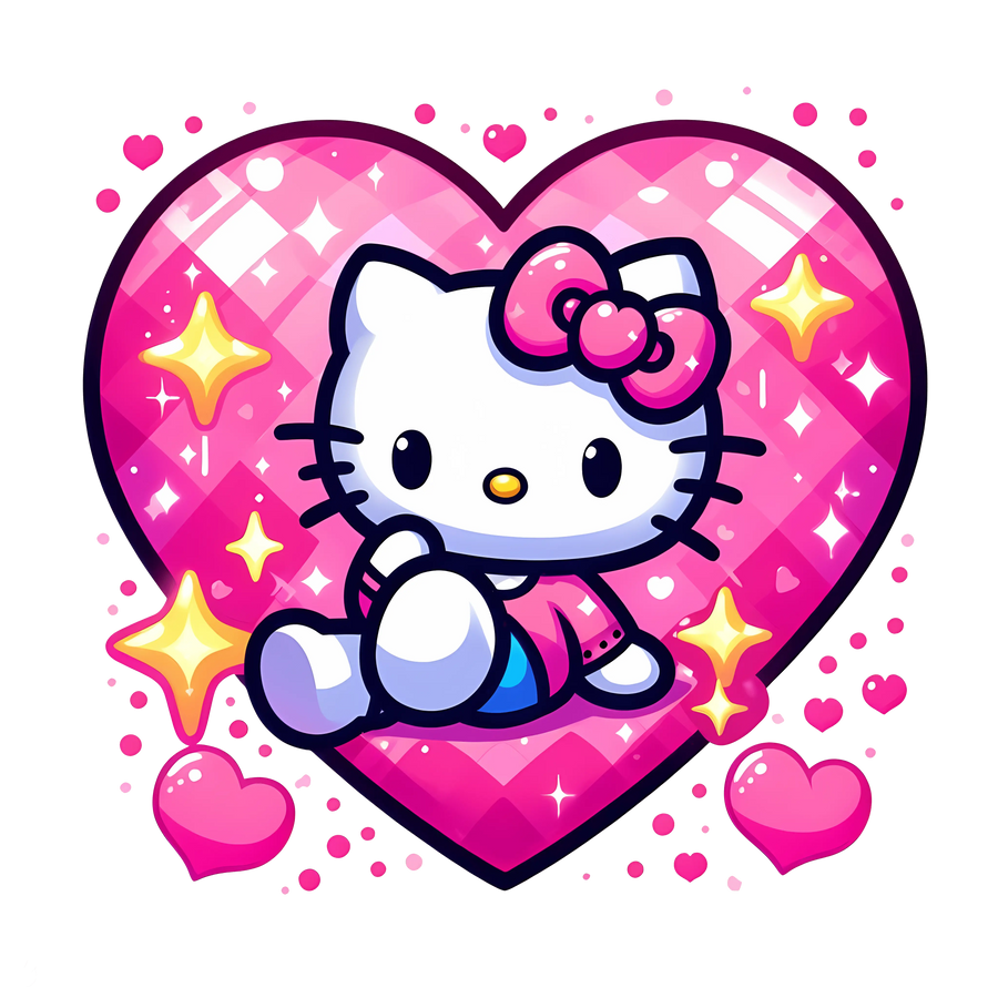 Hello Kitty Kiss Me Valentine's Day Design | DTF Dallas