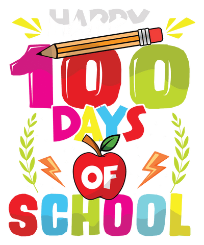 Happy 100 Days of School DTF-Ready Press (V5) | DTF Dallas - DTF Dallas 