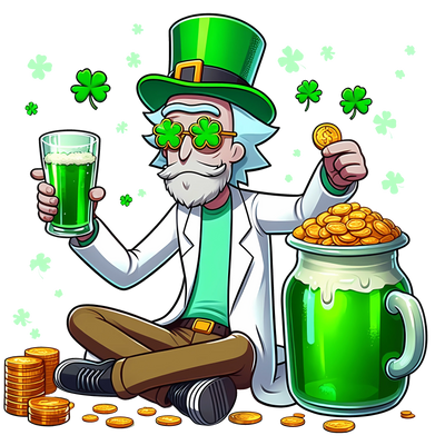 Rick Sanchez Beer St Patrick's Day Design | DTF Dallas - DTF Dallas 
