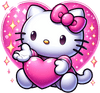 Hello Kitty Love Me Design - DTF Ready To Press