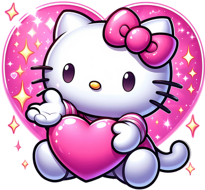 Hello Kitty Love Me Design - DTF Ready To Press - DTF Dallas 