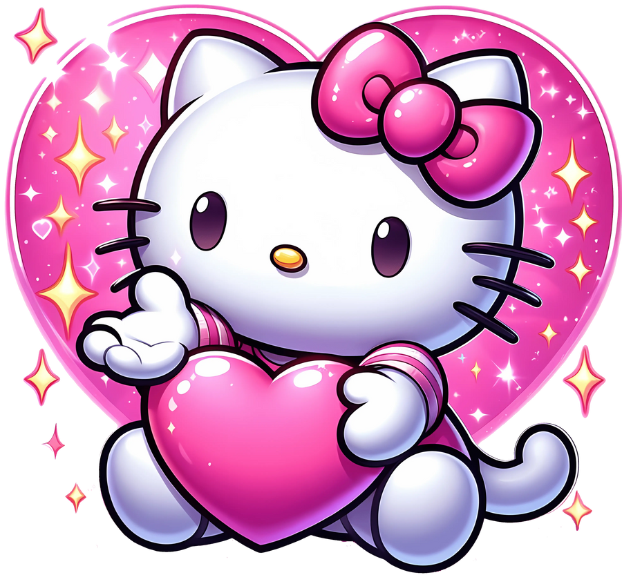 Hello Kitty Love Me Design - DTF Ready To Press