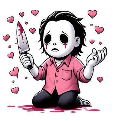 Michael Myers Valentine's Day Heart Design | DTF Dallas - DTF Dallas 