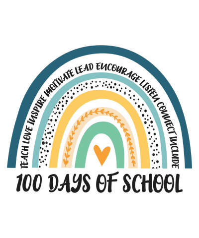 100 Days Of School Design - DTF Ready To Press - DTF Dallas 