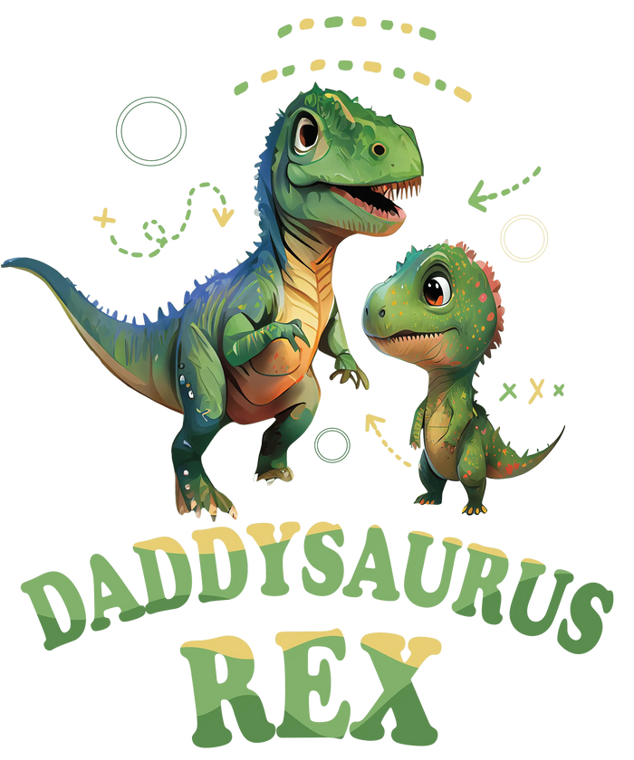 Daddysaurus Rex Design pressed on a garment
