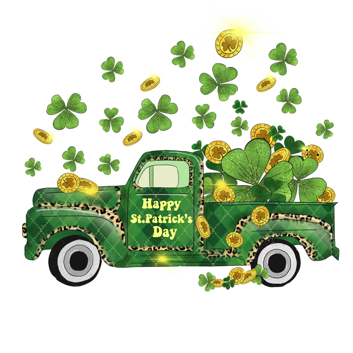 Food Truck Festival Patrick's Day Design pressed on a garment